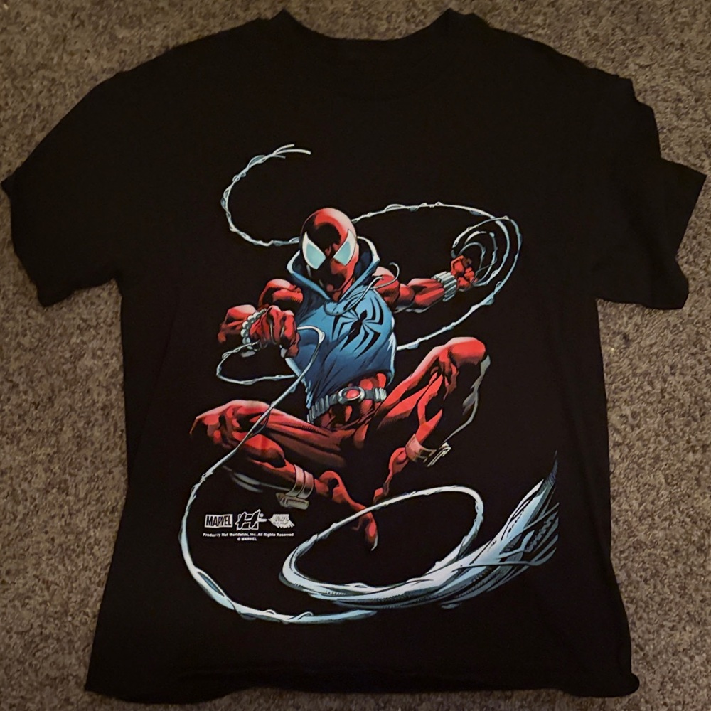 Black Graphic Spider-Man Huf  Men’s Shirt
